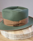 BOGART Maltese Falcon Crease FEDORA | SAGE COLOR | RABBIT & HARE DELUXE BLEND | SIZE 58, US 7 1/4