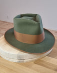 BOGART Maltese Falcon Crease FEDORA | SAGE COLOR | RABBIT & HARE DELUXE BLEND | SIZE 58, US 7 1/4