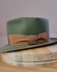 BOGART Maltese Falcon Crease FEDORA | SAGE COLOR | RABBIT & HARE DELUXE BLEND | SIZE 58, US 7 1/4