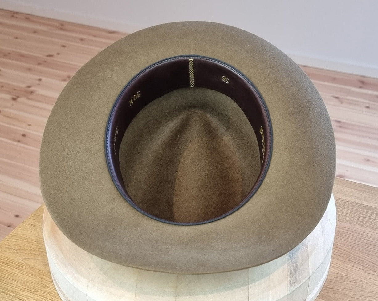 LEIFUR Adventure FEDORA | WESTERN 50X BEAVER BLEND | WHISKEY COLOR | SIZE 58, US 7 1/4