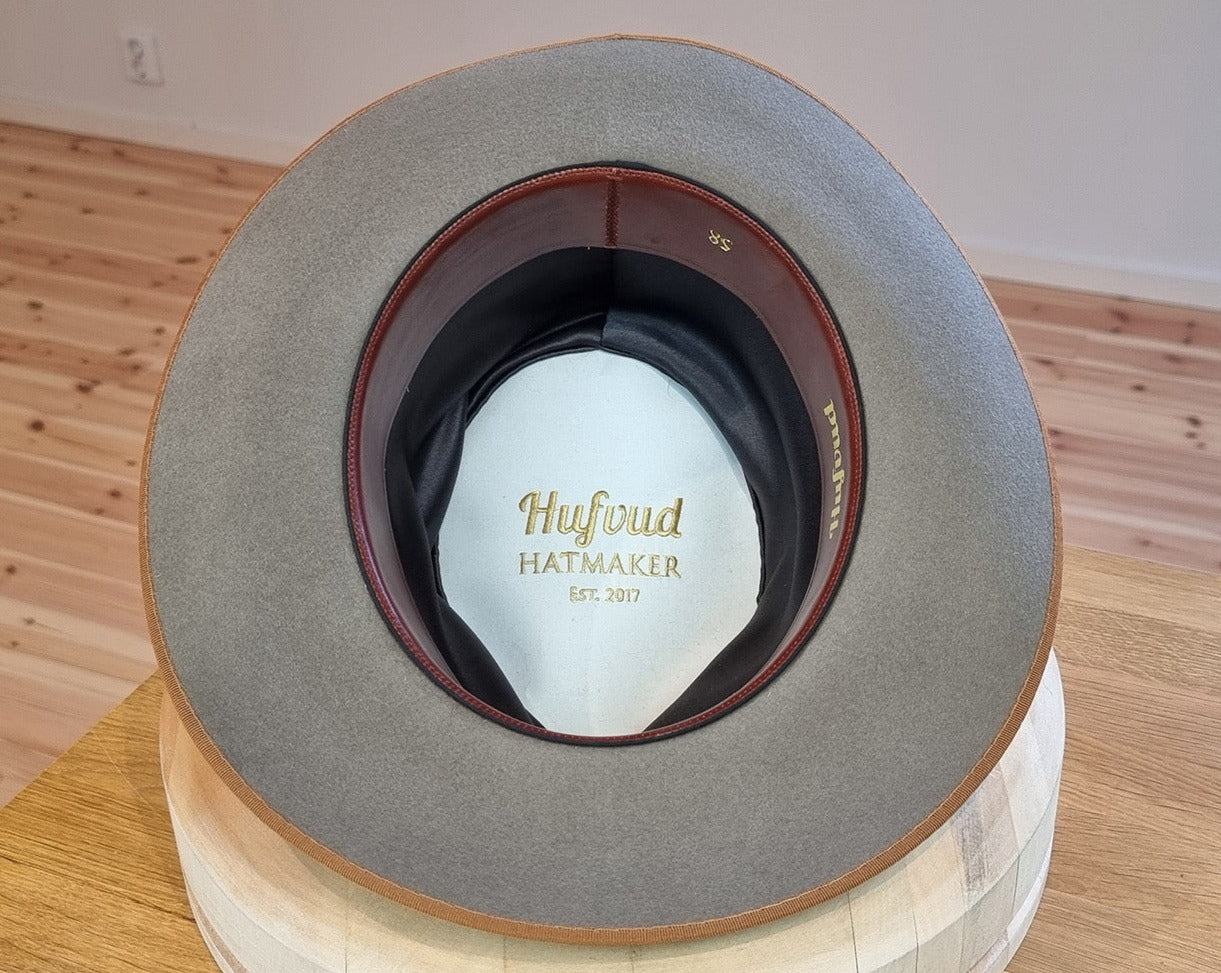 LEIFUR FEDORA | STONE | RABBIT & HARE DELUXE BLEND | SIZE 58, US 7 1/4