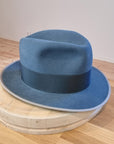 CAGNEY FEDORA | 100X NUTRIA | COBALT COLOR | SIZE 60, US 7 1/2