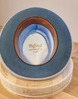 CAGNEY FEDORA | 100X NUTRIA | COBALT COLOR | SIZE 60, US 7 1/2