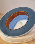 CAGNEY FEDORA | 100X NUTRIA | COBALT COLOR | SIZE 60, US 7 1/2
