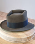 BOGART Maltese Falcon Crease FEDORA | 50X BEAVER BLEND | OLIVE COLOR | SIZE 59, US 7 3/8