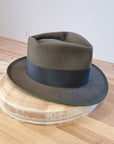BOGART Maltese Falcon Crease FEDORA | 50X BEAVER BLEND | OLIVE COLOR | SIZE 59, US 7 3/8