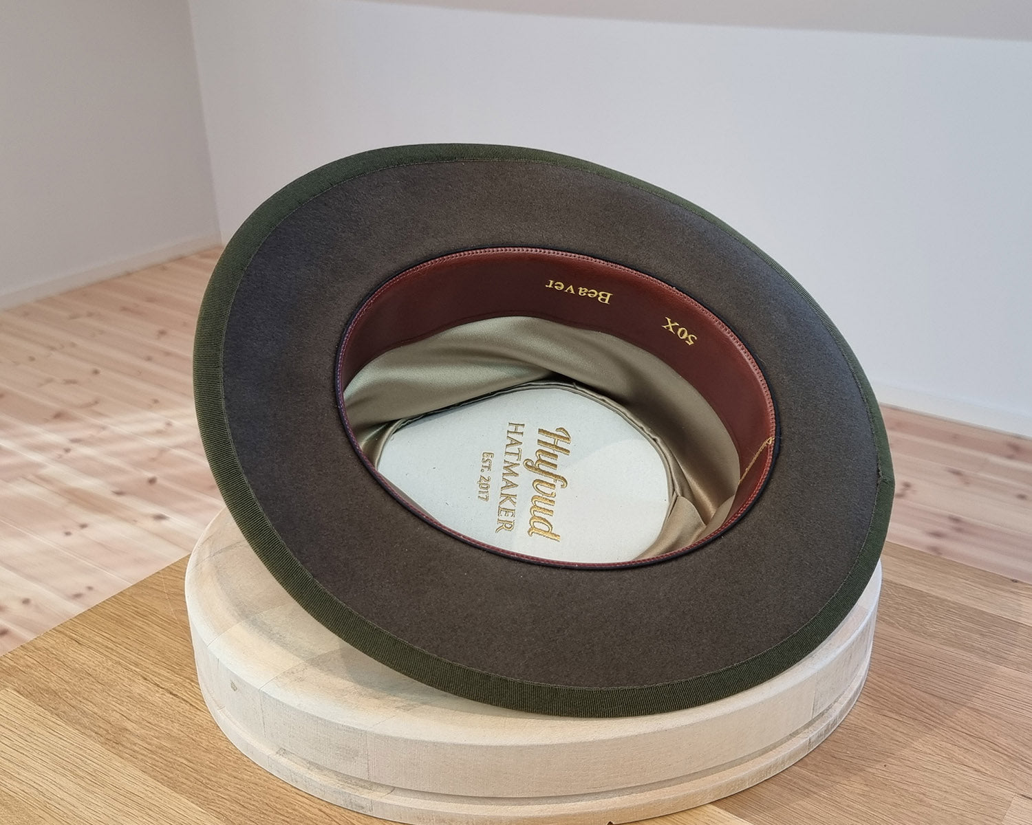 BOGART Maltese Falcon Crease FEDORA | 50X BEAVER BLEND | OLIVE COLOR | SIZE 59, US 7 3/8