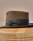 BOGART Maltese Falcon Crease FEDORA | 50X BEAVER BLEND | OLIVE COLOR | SIZE 59, US 7 3/8