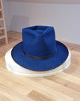 PLAYBOY FEDORA | 30X BEAVER BLEND | ROYAL BLUE COLOR | SIZE 58, US 7 1/4