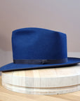 PLAYBOY FEDORA | 30X BEAVER BLEND | ROYAL BLUE COLOR | SIZE 58, US 7 1/4