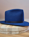 PLAYBOY FEDORA | 30X BEAVER BLEND | ROYAL BLUE COLOR | SIZE 58, US 7 1/4