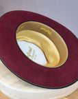 LEIFUR FEDORA | BURGUNDY | RABBIT & HARE DELUXE BLEND | SIZE 60, US 7 1/2