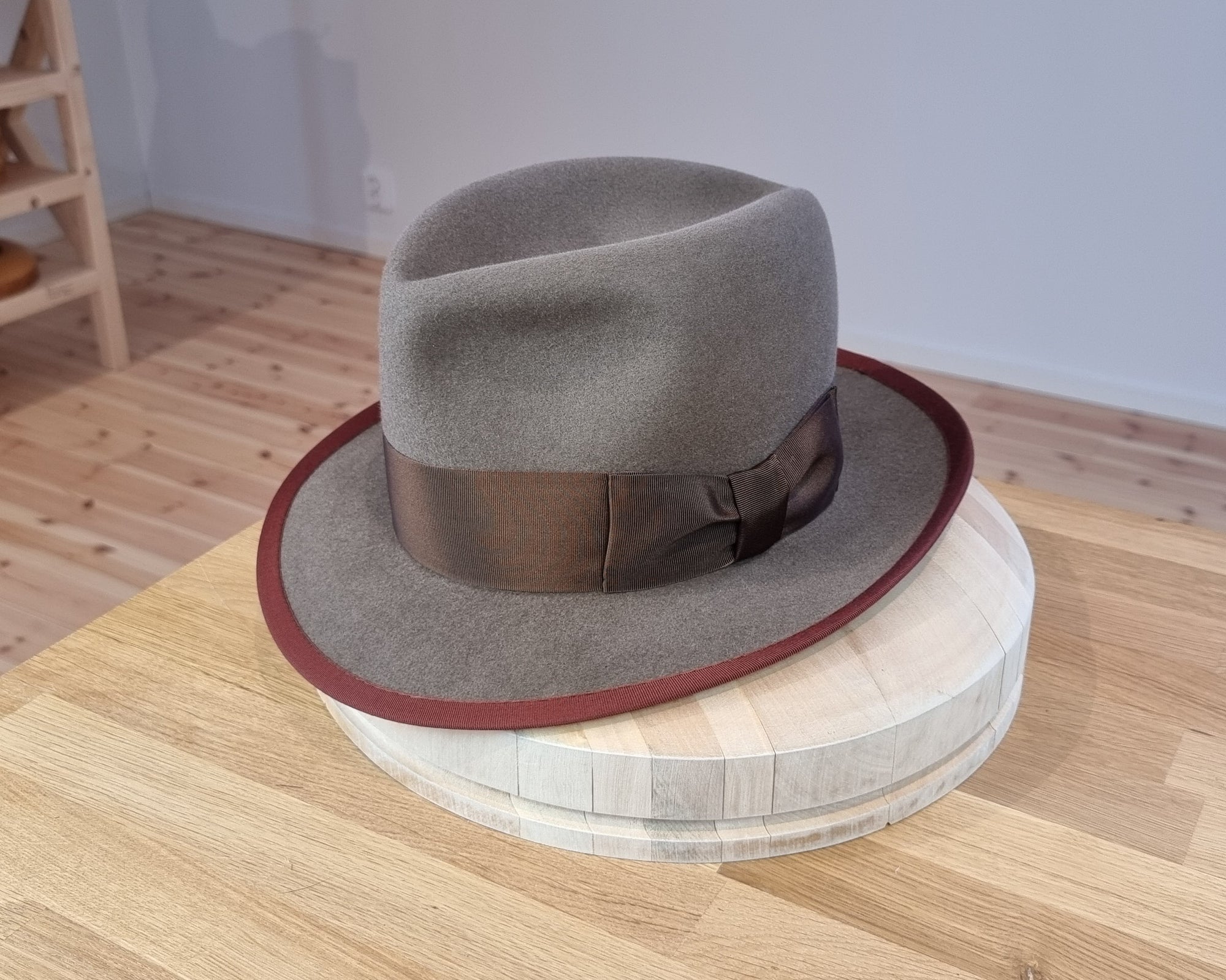 CAGNEY FEDORA | WHISKEY COLOR | DELUXE RABBIT & HARE BLEND | SIZE 58, US 7 1/4