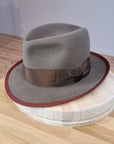 CAGNEY FEDORA | WHISKEY COLOR | DELUXE RABBIT & HARE BLEND | SIZE 58, US 7 1/4