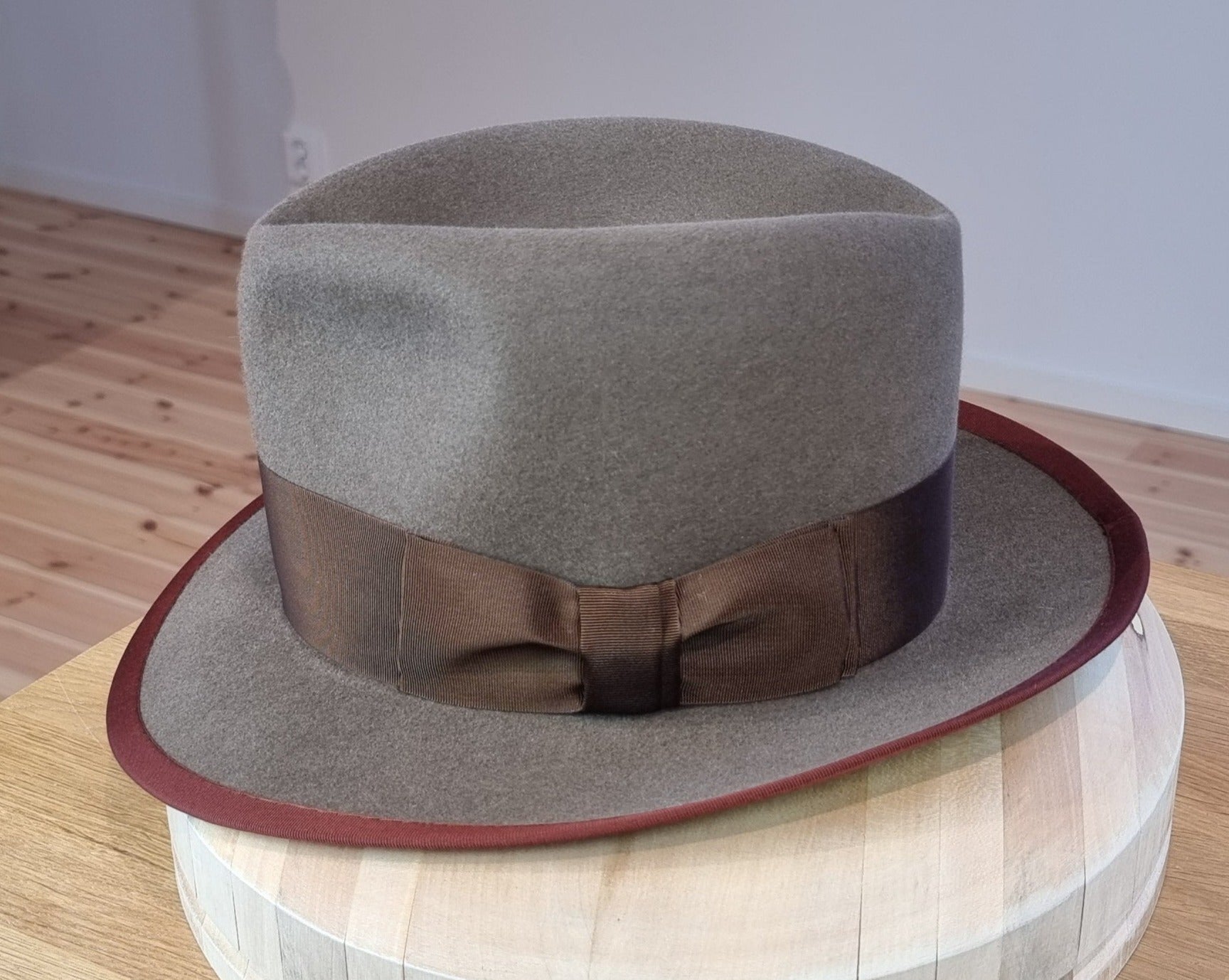 CAGNEY FEDORA | WHISKEY COLOR | DELUXE RABBIT & HARE BLEND | SIZE 58, US 7 1/4