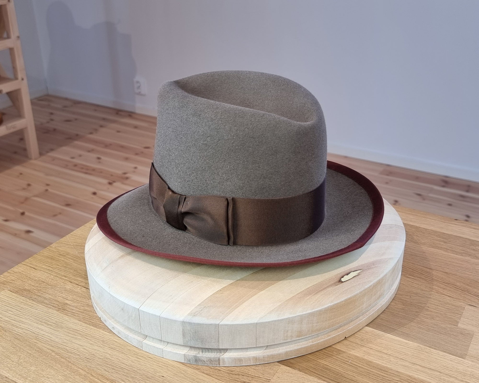 CAGNEY FEDORA | WHISKEY COLOR | DELUXE RABBIT & HARE BLEND | SIZE 58, US 7 1/4
