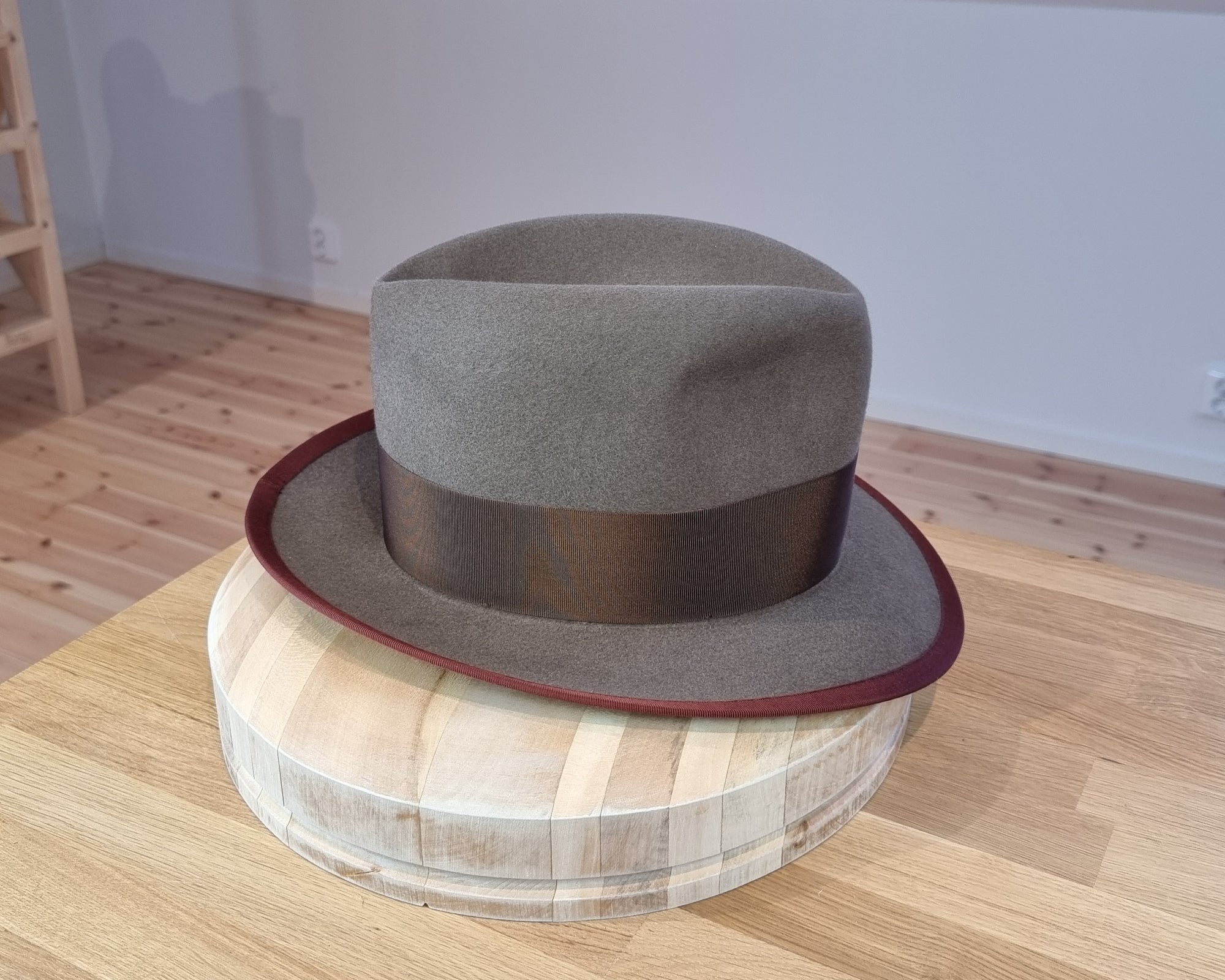 CAGNEY FEDORA | WHISKEY COLOR | DELUXE RABBIT & HARE BLEND | SIZE 58, US 7 1/4