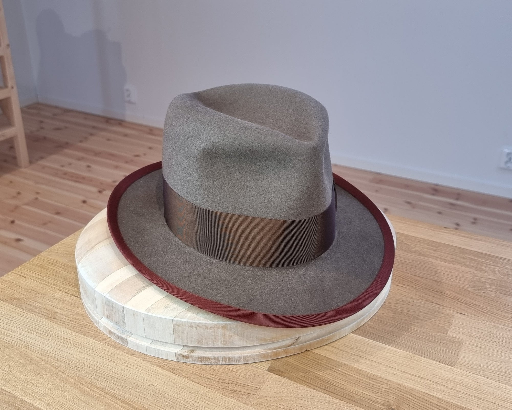 CAGNEY FEDORA | WHISKEY COLOR | DELUXE RABBIT & HARE BLEND | SIZE 58, US 7 1/4