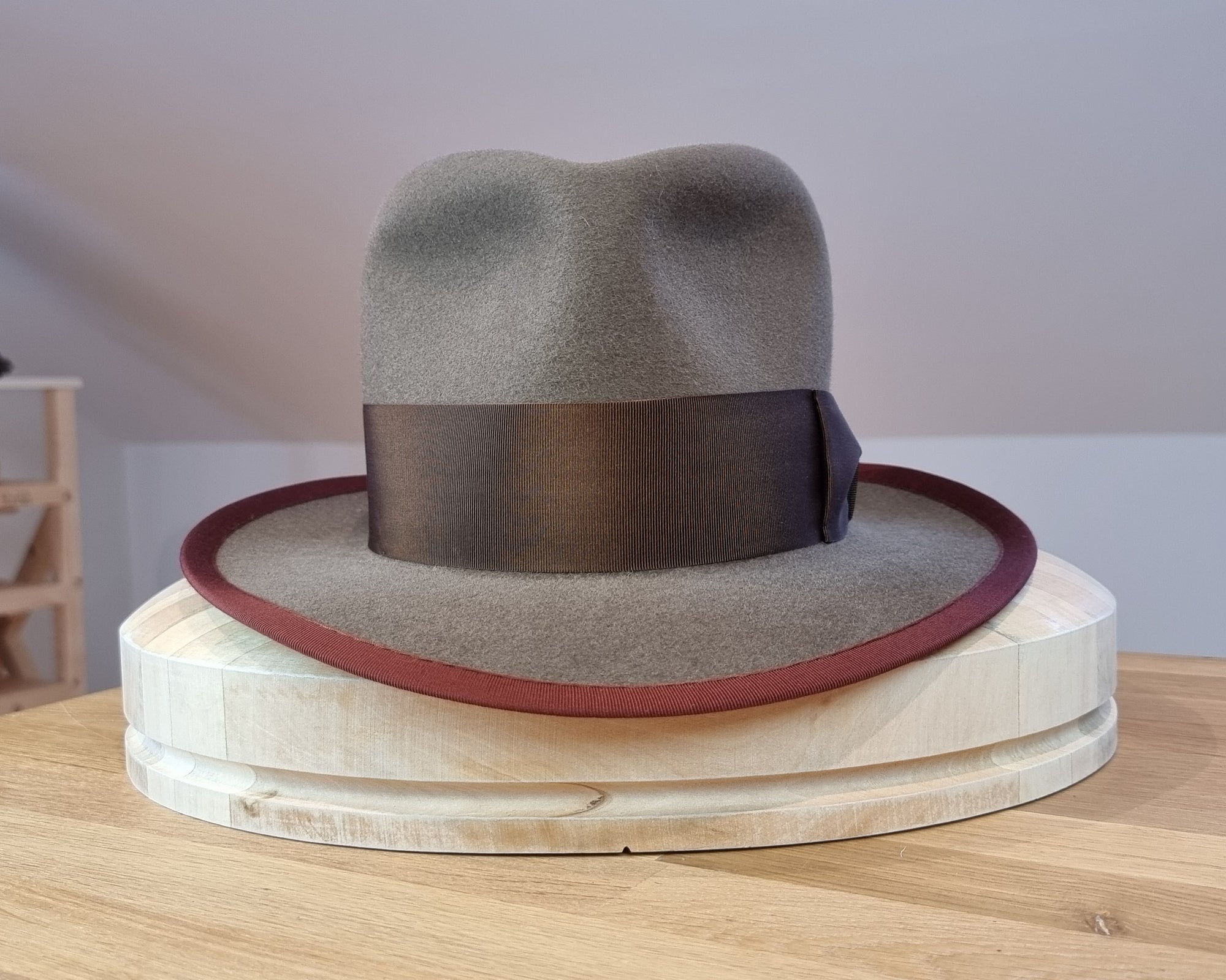 CAGNEY FEDORA | WHISKEY COLOR | DELUXE RABBIT & HARE BLEND | SIZE 58, US 7 1/4