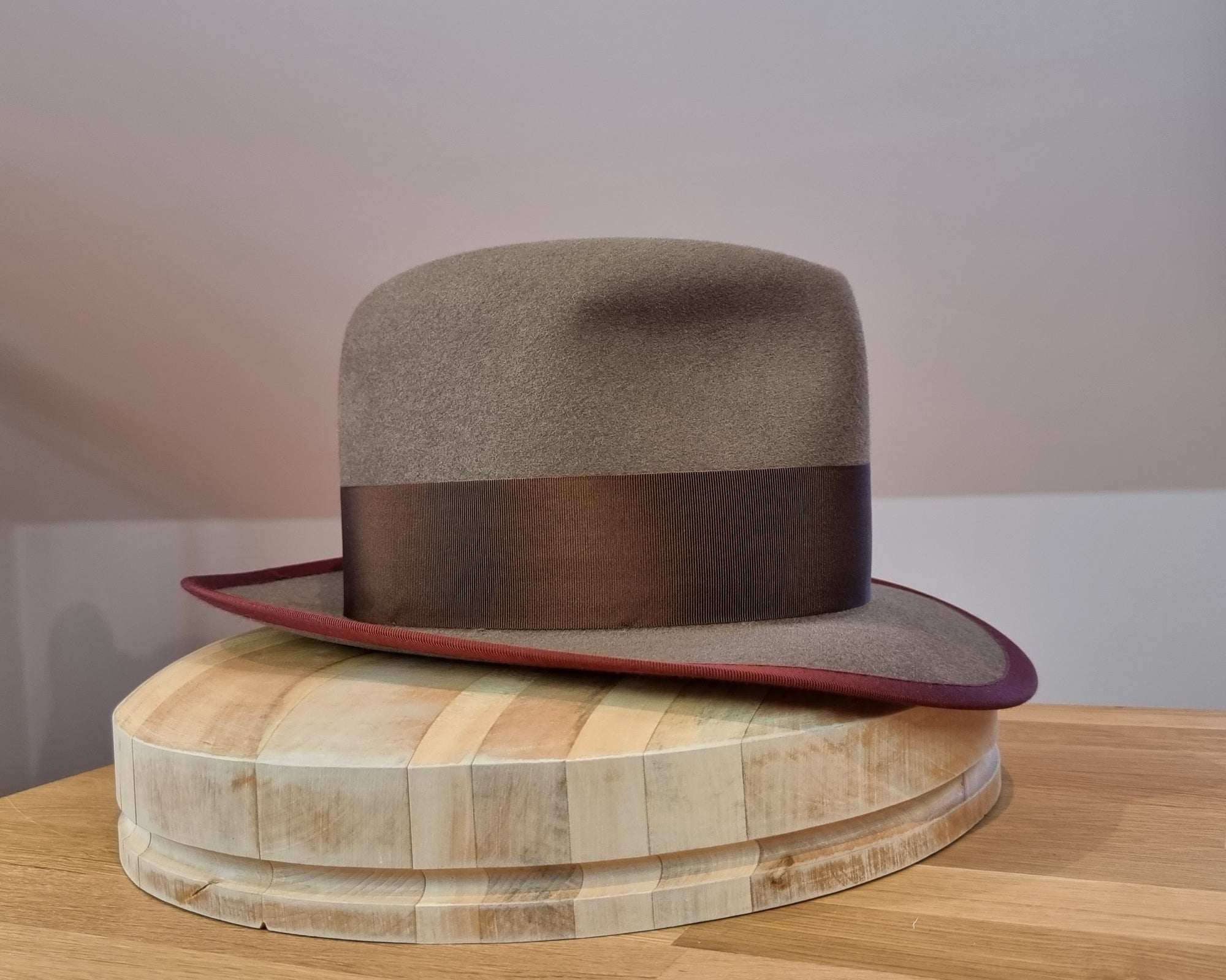CAGNEY FEDORA | WHISKEY COLOR | DELUXE RABBIT & HARE BLEND | SIZE 58, US 7 1/4