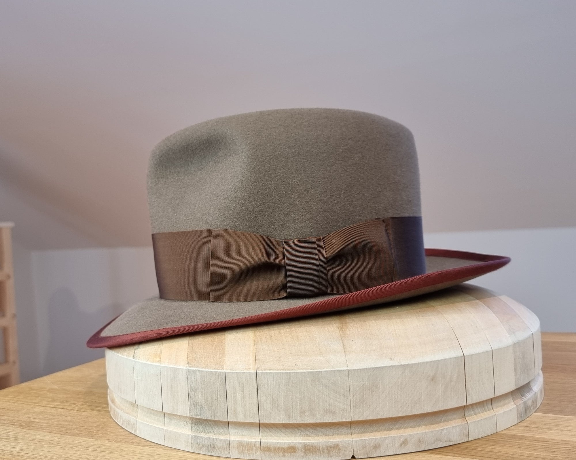 CAGNEY FEDORA | WHISKEY COLOR | DELUXE RABBIT & HARE BLEND | SIZE 58, US 7 1/4