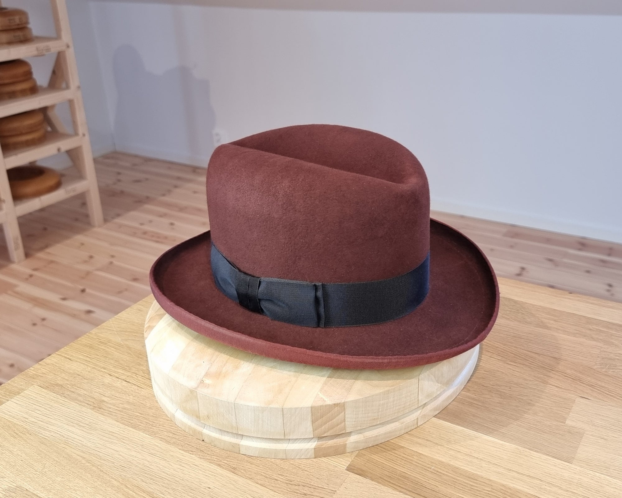 WESTERN HJALMAR HOMBURG | RUSTIC COPPER COLOR | 100X BEAVER | SIZE 60, US 7 1/2