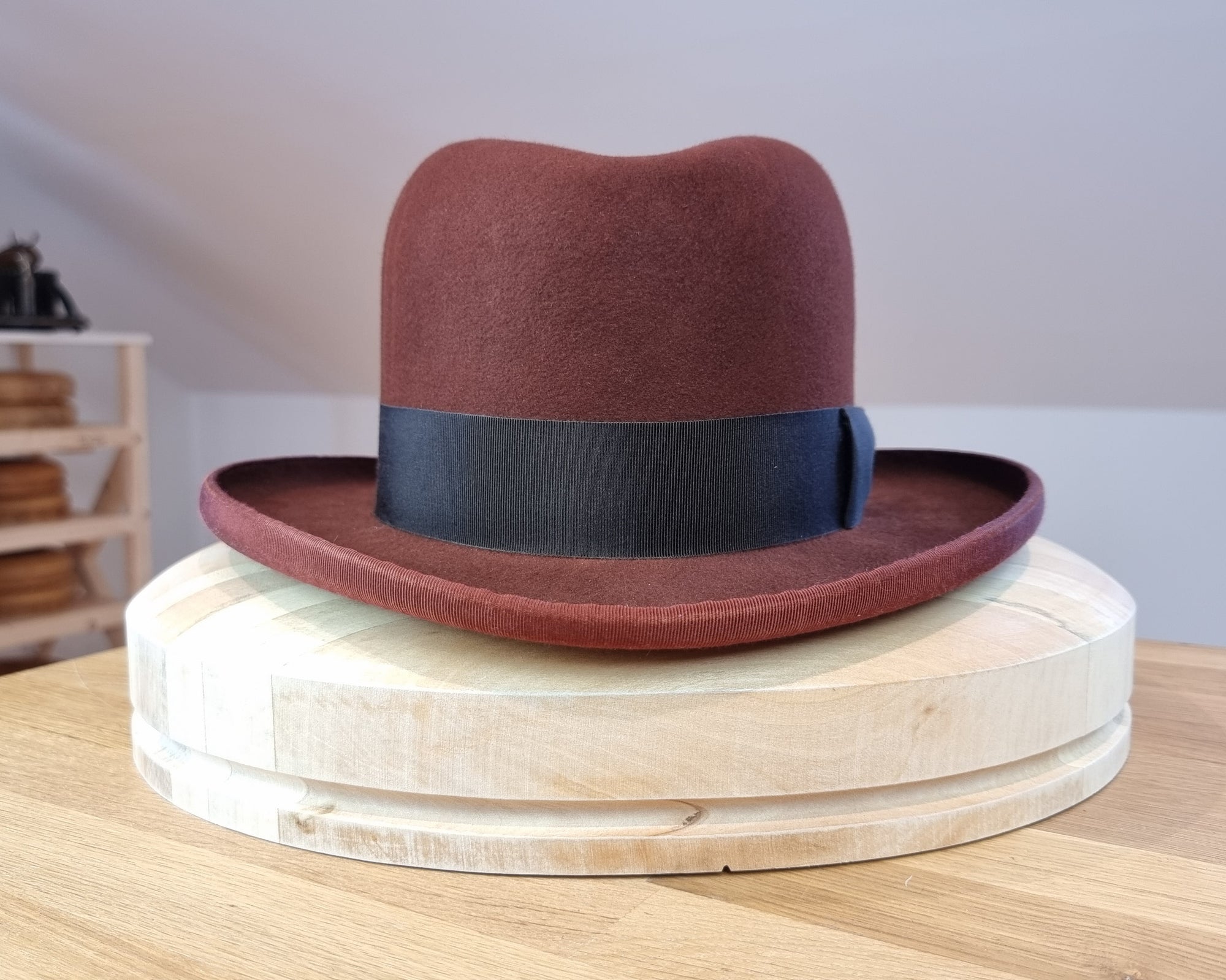 WESTERN HJALMAR HOMBURG | RUSTIC COPPER COLOR | 100X BEAVER | SIZE 60, US 7 1/2