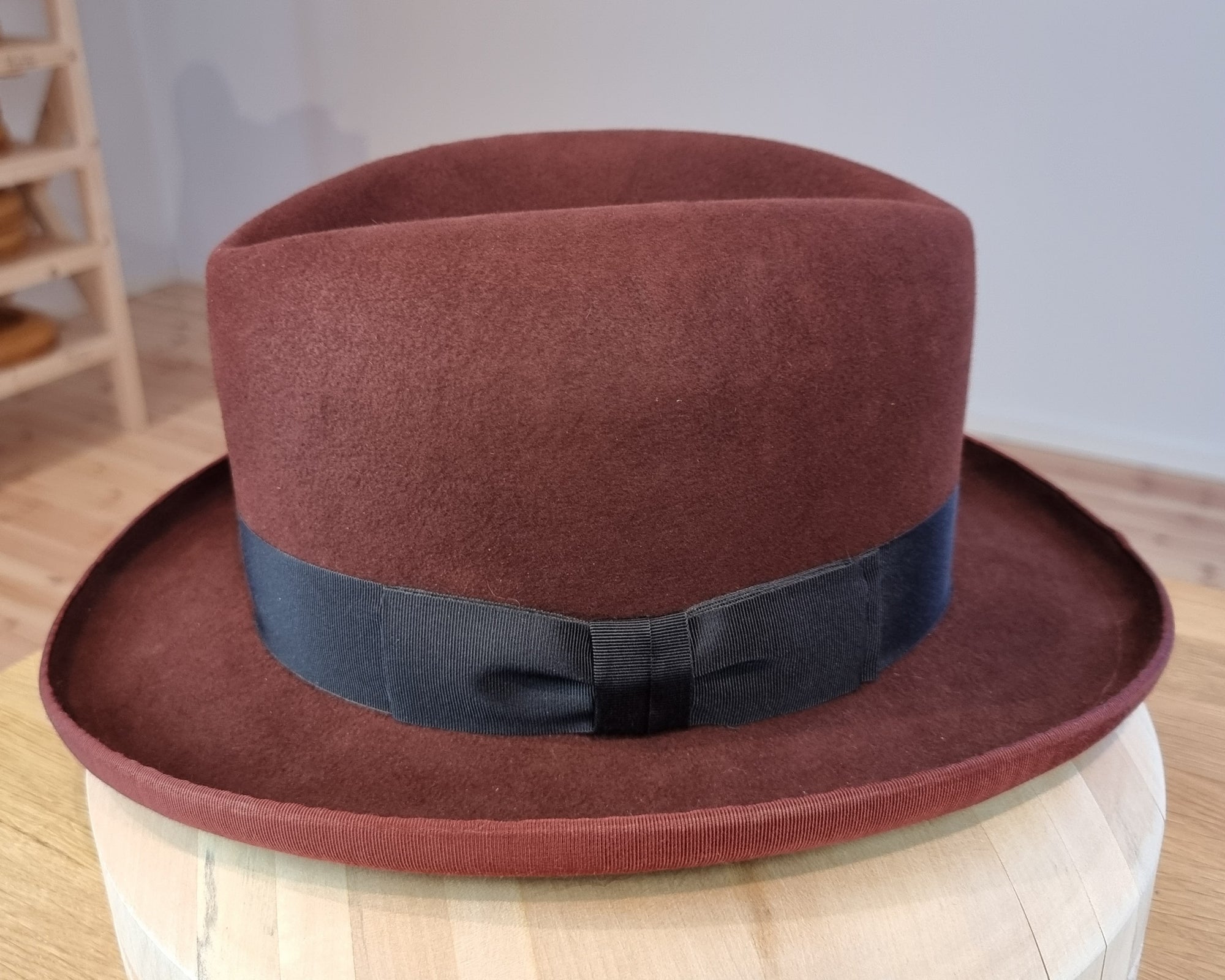 WESTERN HJALMAR HOMBURG | RUSTIC COPPER COLOR | 100X BEAVER | SIZE 60, US 7 1/2