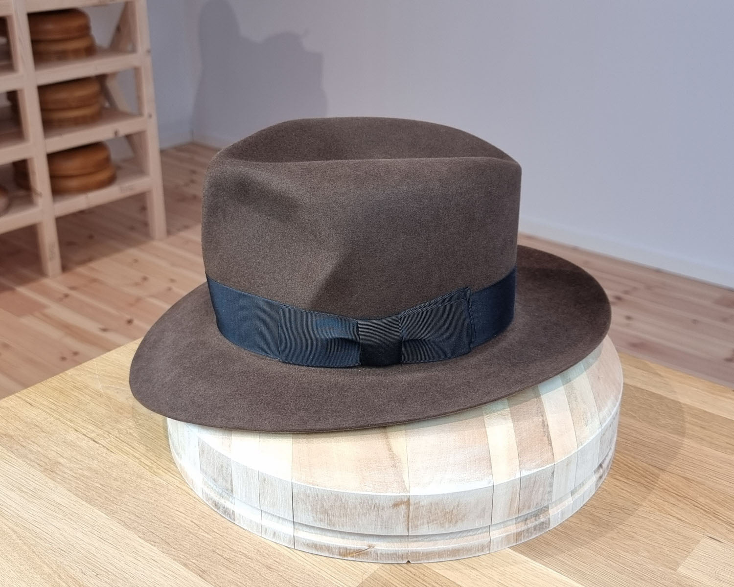 LEIFUR Lucky FEDORA | 50X BEAVER BLEND | SABLE BROWN | SIZE 58, US 7 1/4