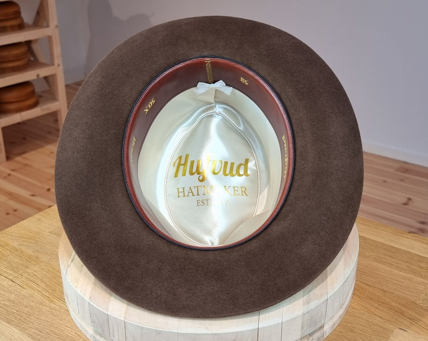 LEIFUR Lucky FEDORA | 50X BEAVER BLEND | SABLE BROWN | SIZE 58, US 7 1/4