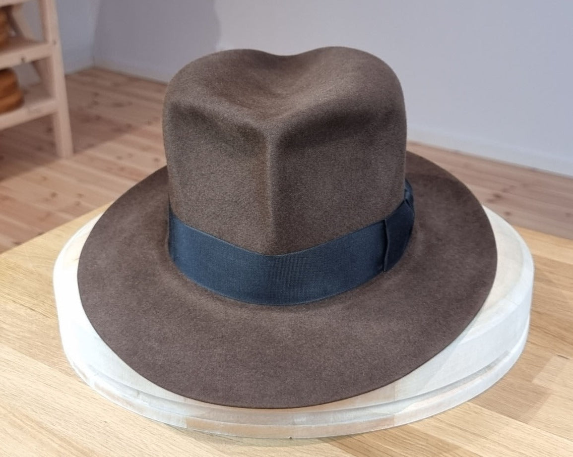 LEIFUR Lucky FEDORA | 50X BEAVER BLEND | SABLE BROWN | SIZE 59, US 7 3/8