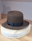 LEIFUR Lucky FEDORA | 50X BEAVER BLEND | SABLE BROWN | SIZE 59, US 7 3/8