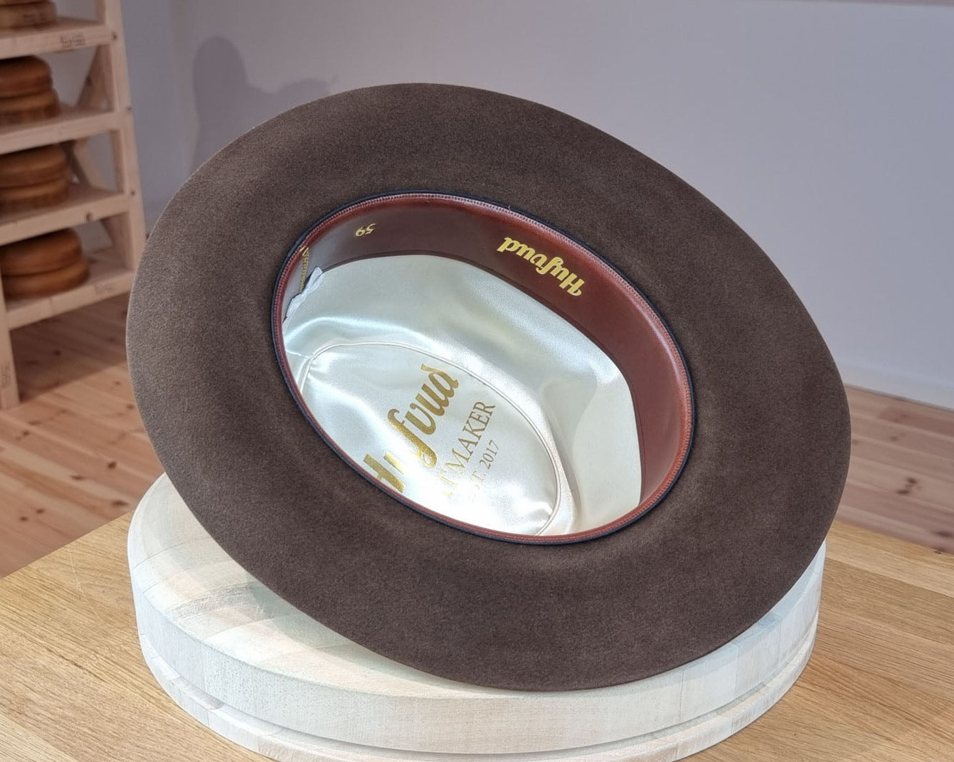 LEIFUR Lucky FEDORA | 50X BEAVER BLEND | SABLE BROWN | SIZE 59, US 7 3/8