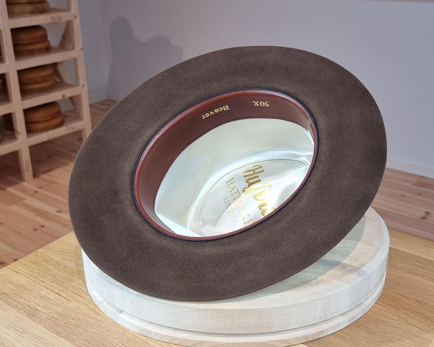 LEIFUR Lucky FEDORA | 50X BEAVER BLEND | SABLE BROWN | SIZE 59, US 7 3/8