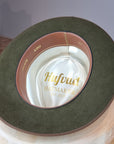 BOGART FEDORA | 100X BEAVER | MOSS GREEN COLOR | SIZE 60, US 7 1/2