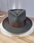 BOGART FEDORA | 50X BEAVER BLEND | OLIVE COLOR |  SIZE 61, US 7 5/8