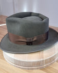 BOGART FEDORA | 50X BEAVER BLEND | OLIVE COLOR |  SIZE 61, US 7 5/8