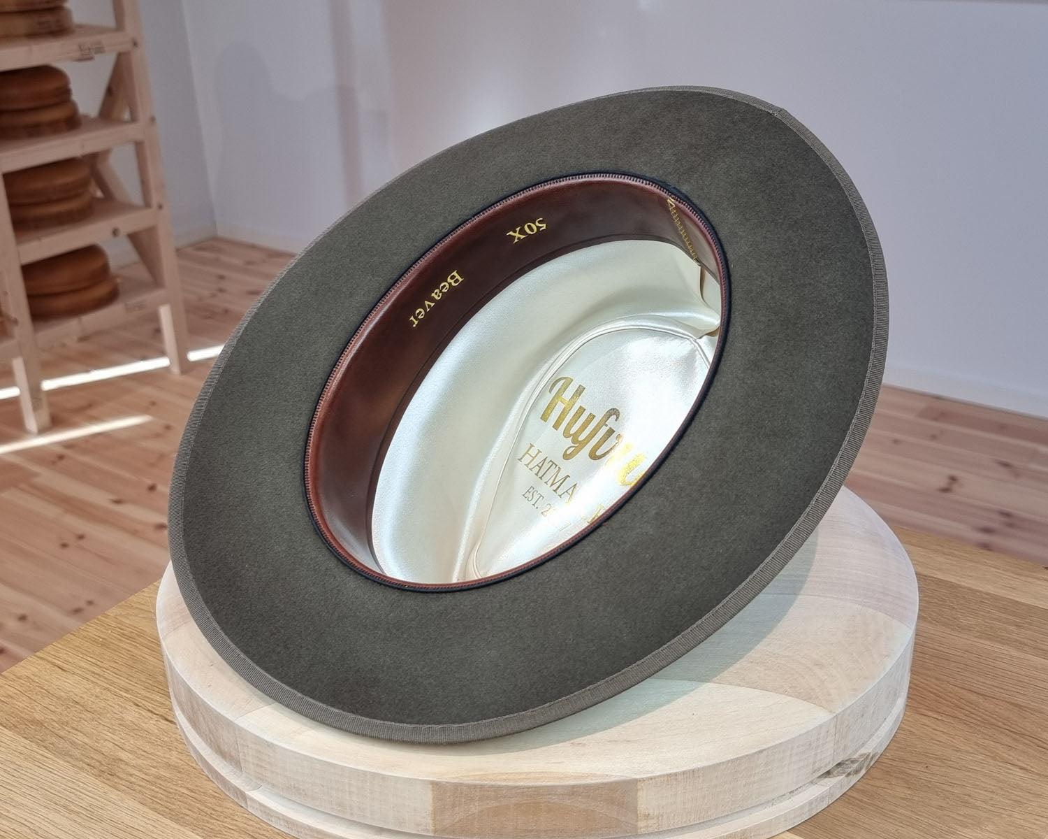 BOGART FEDORA | 50X BEAVER BLEND | OLIVE COLOR |  SIZE 61, US 7 5/8