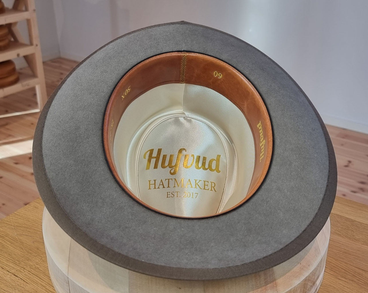 RAGNAR FEDORA | 50X BEAVER BLEND | STONE COLOR |  SIZE 60, US 7 1/2