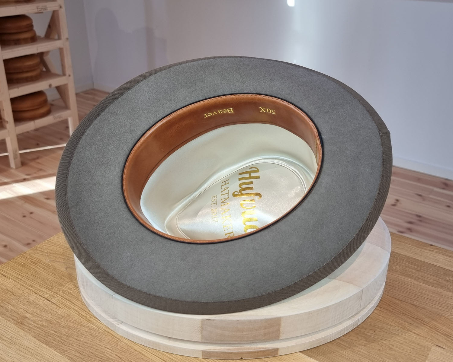 RAGNAR FEDORA | 50X BEAVER BLEND | STONE COLOR |  SIZE 60, US 7 1/2