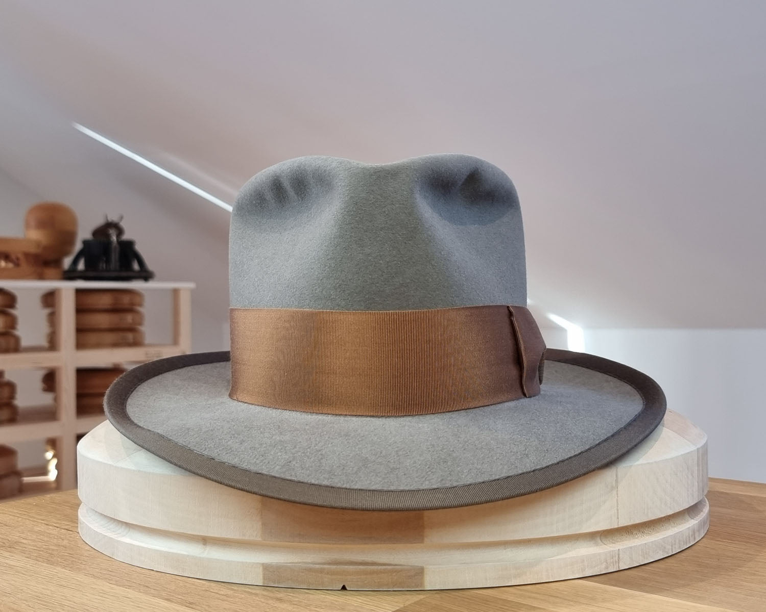 RAGNAR FEDORA | 50X BEAVER BLEND | STONE COLOR |  SIZE 60, US 7 1/2