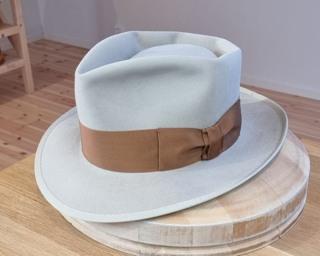 BOGART FEDORA | 100X BEAVER | SILVERBELLY COLOR | SIZE 60, US 7 1/2