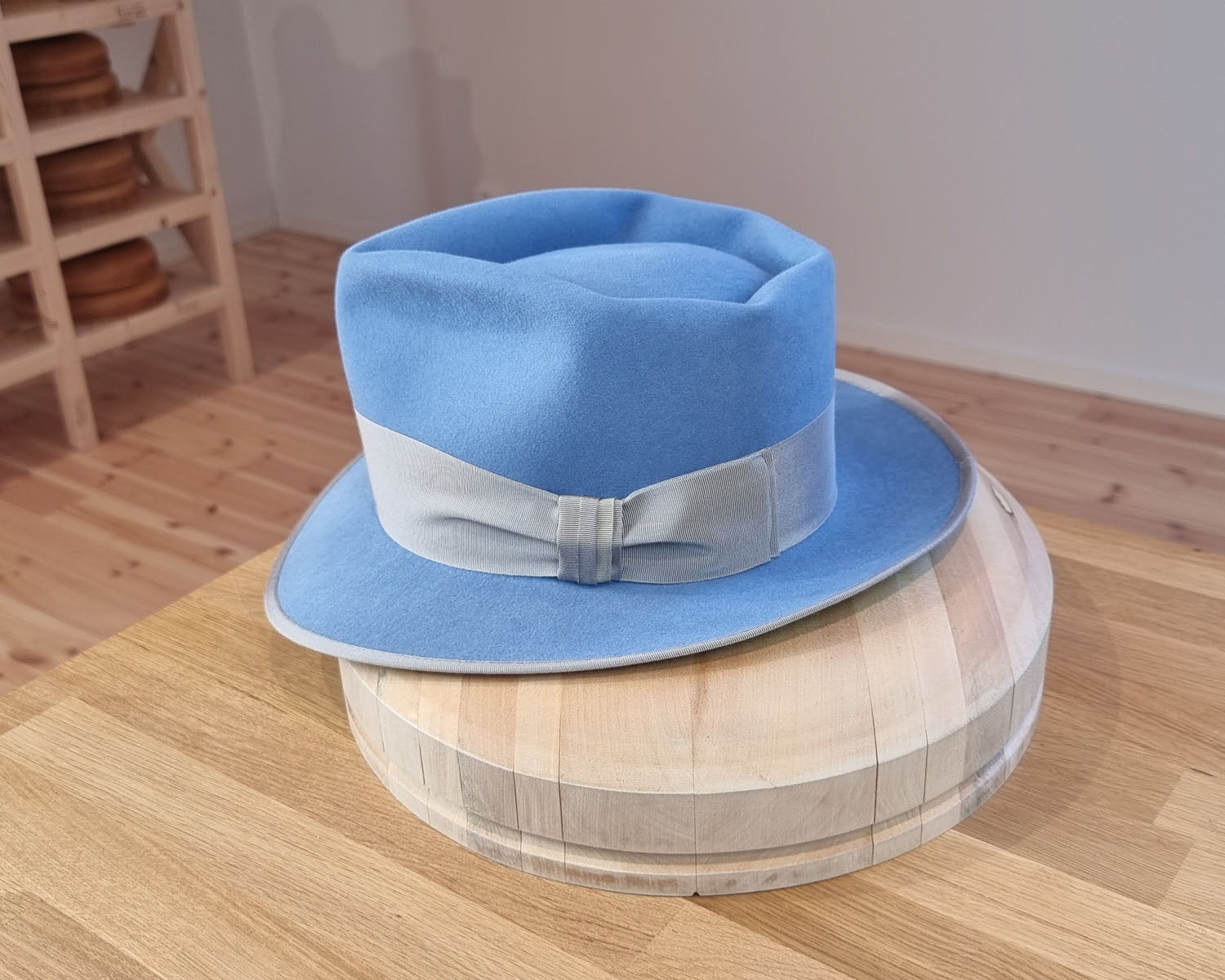 BOGART FEDORA | 50X BEAVER BLEND | MAJESTIC BLUE COLOR |  SIZE 58, US 7 1/4