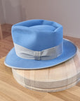 BOGART FEDORA | 50X BEAVER BLEND | MAJESTIC BLUE COLOR |  SIZE 58, US 7 1/4