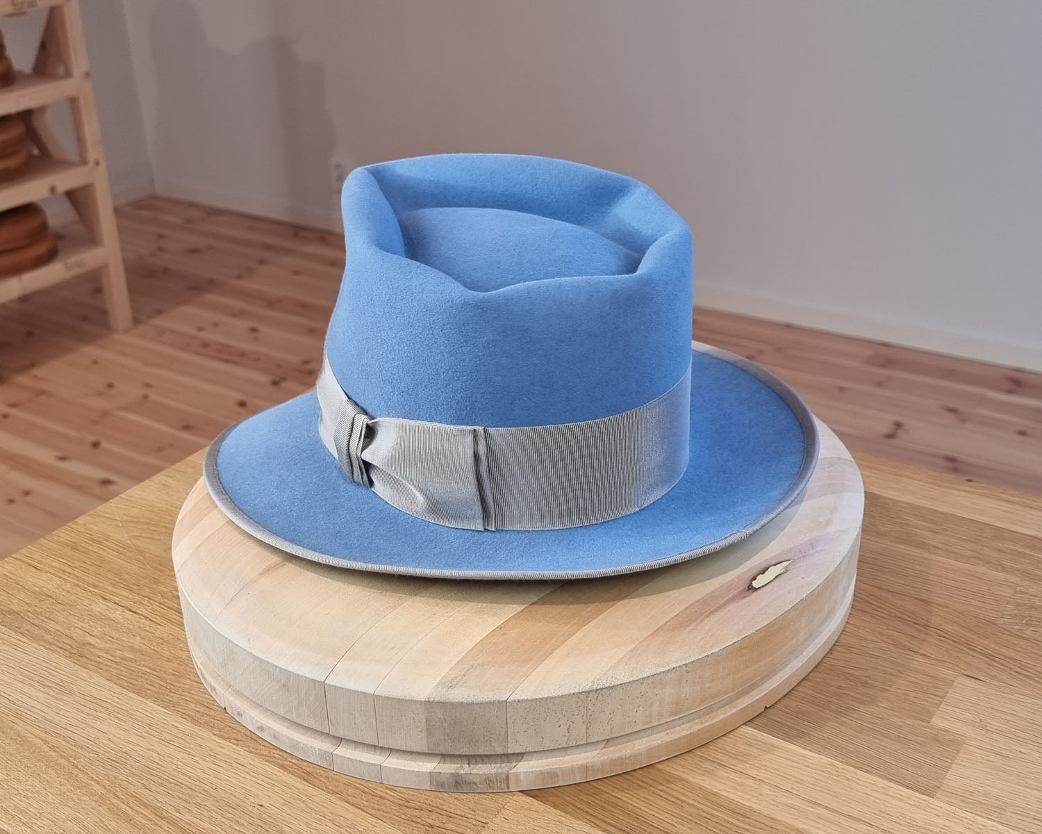 BOGART FEDORA | 50X BEAVER BLEND | MAJESTIC BLUE COLOR |  SIZE 58, US 7 1/4