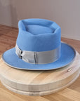 BOGART FEDORA | 50X BEAVER BLEND | MAJESTIC BLUE COLOR |  SIZE 58, US 7 1/4