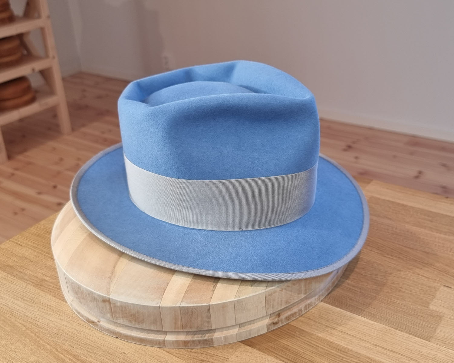 BOGART FEDORA | 50X BEAVER BLEND | MAJESTIC BLUE COLOR |  SIZE 58, US 7 1/4