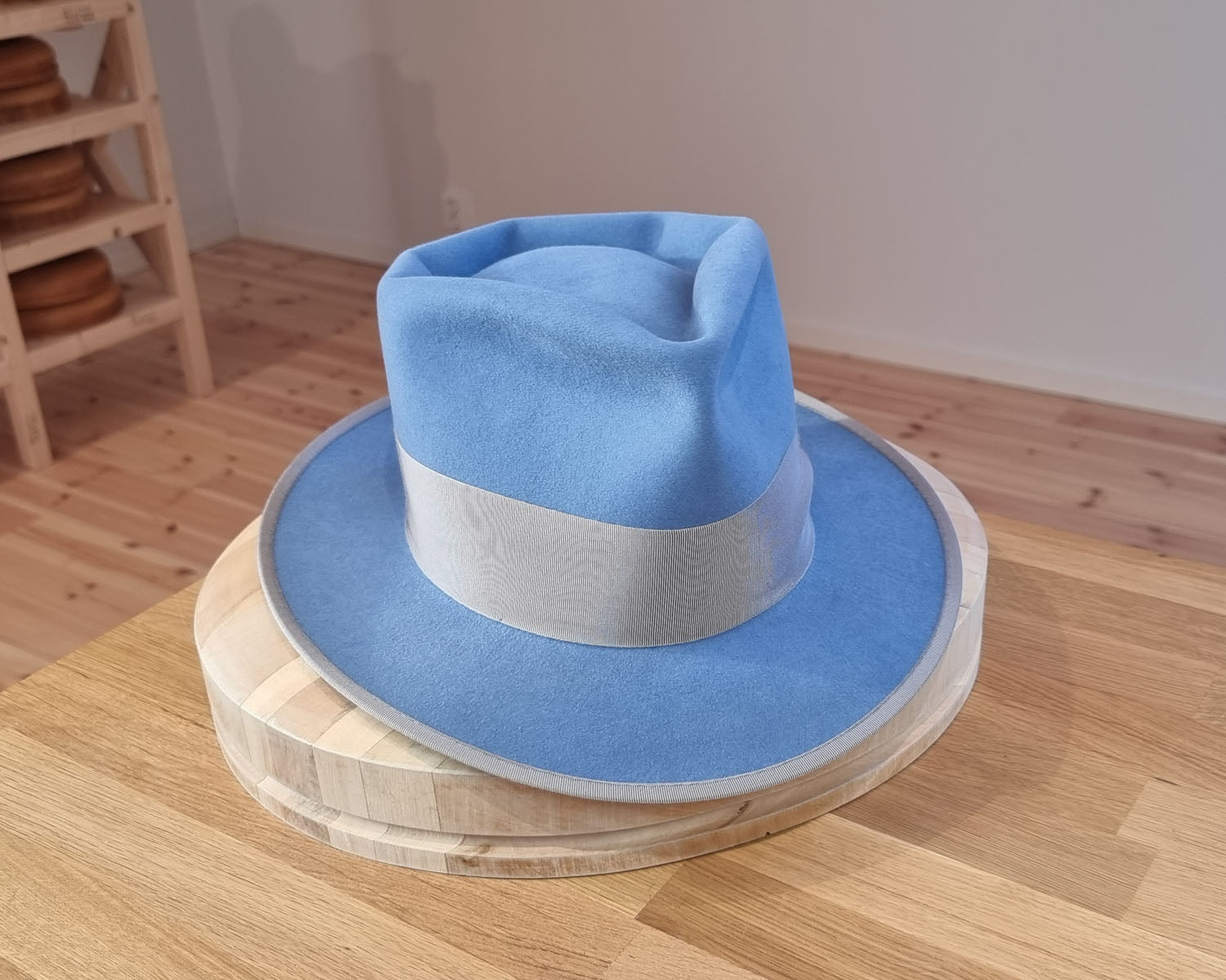 BOGART FEDORA | 50X BEAVER BLEND | MAJESTIC BLUE COLOR |  SIZE 58, US 7 1/4