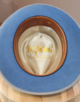 BOGART FEDORA | 50X BEAVER BLEND | MAJESTIC BLUE COLOR |  SIZE 58, US 7 1/4