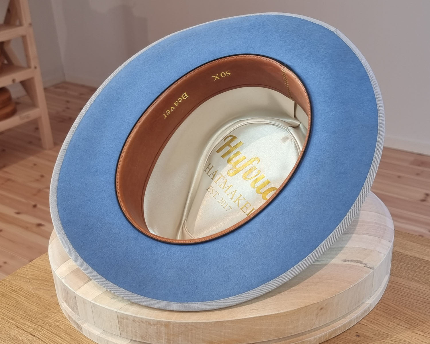 BOGART FEDORA | 50X BEAVER BLEND | MAJESTIC BLUE COLOR |  SIZE 58, US 7 1/4